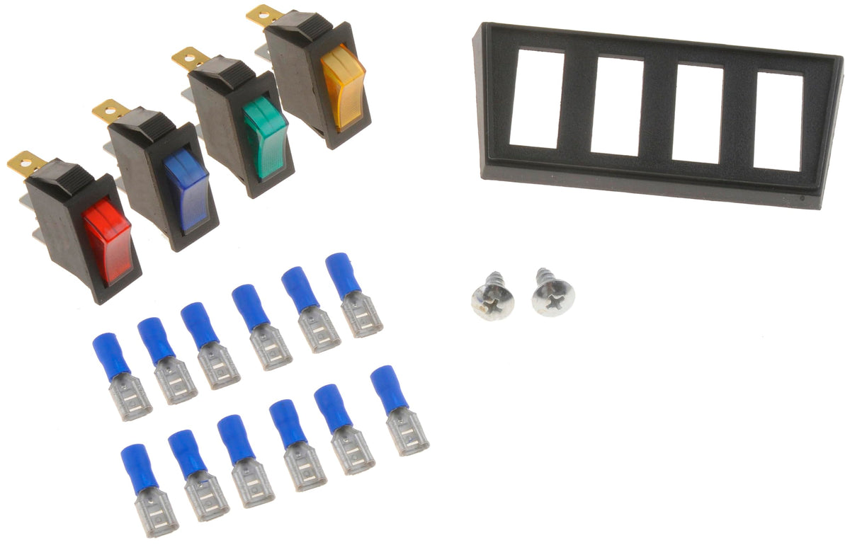 DORMAN 86923 Dorman 86923 Electrical Switches - Multiple Rocker Kit Red, Blue, Amber and Green, 4 Piece Universal Fit