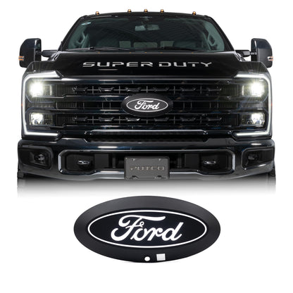 Putco 92803 Putco Luminix White Oval LED Emblem - Fits Ford F250, F350, F450, F550 2023-2027 with Camera and Spray Washer