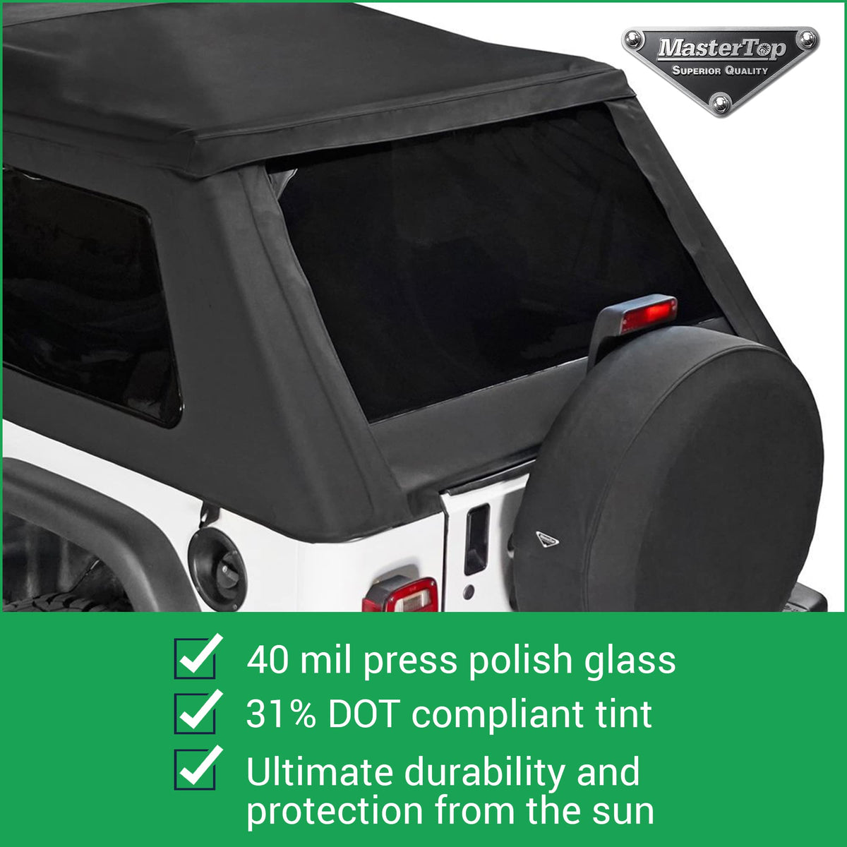 MasterTop 15501024 MasterTop SkyMaster Fastback Complete Top Kit – Fits or is Compatible with 2004-2006 LJ Unlimited Wrangler – MasterTwill Fabric – 15501024