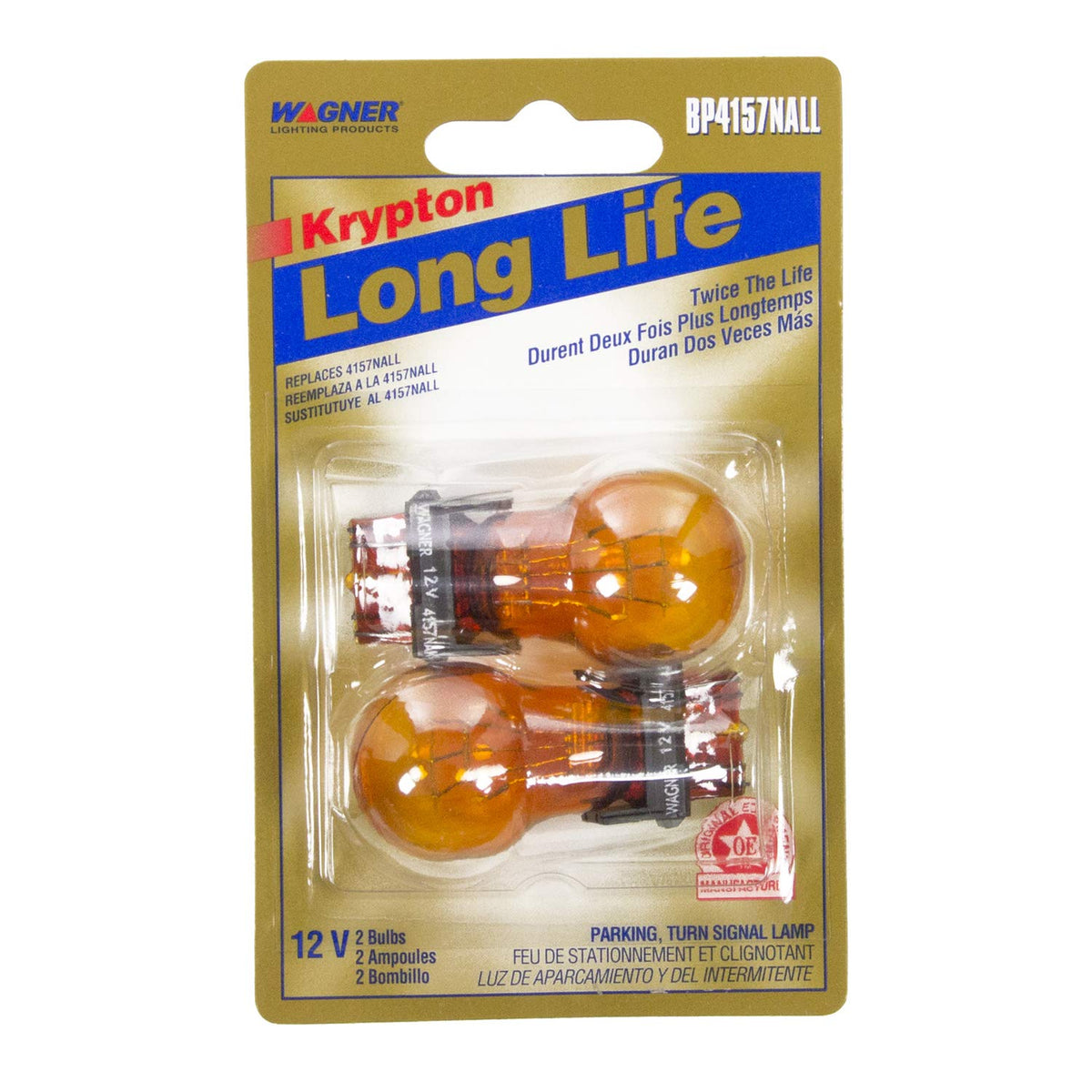 WAGNER BP4157NALL Wagner Lighting BP4157NALL Long Life Multi-Purpose Light Bulb Card of 2