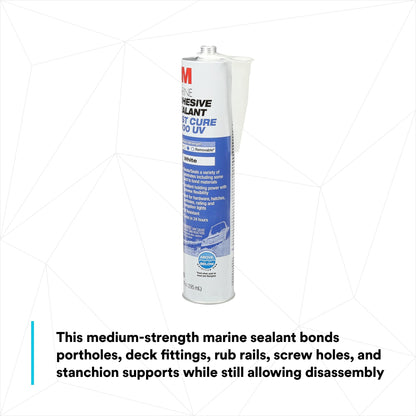 3M 06580 3M Marine Adhesive Sealant 4000UV, PN06580, White, 295 mL Cartridge