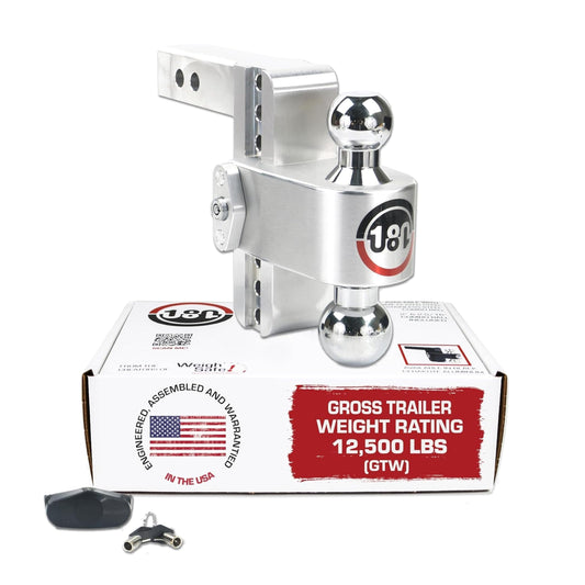 WEIGH SAFE CTB6-2 Weigh Safe Trailer Hitch Ball Mount, 6" Drop, 2" Receiver, Chrome Balls