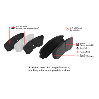 Dynamic Friction 1551-2038-00 DFC Front 5000 Advanced Brake Pads
