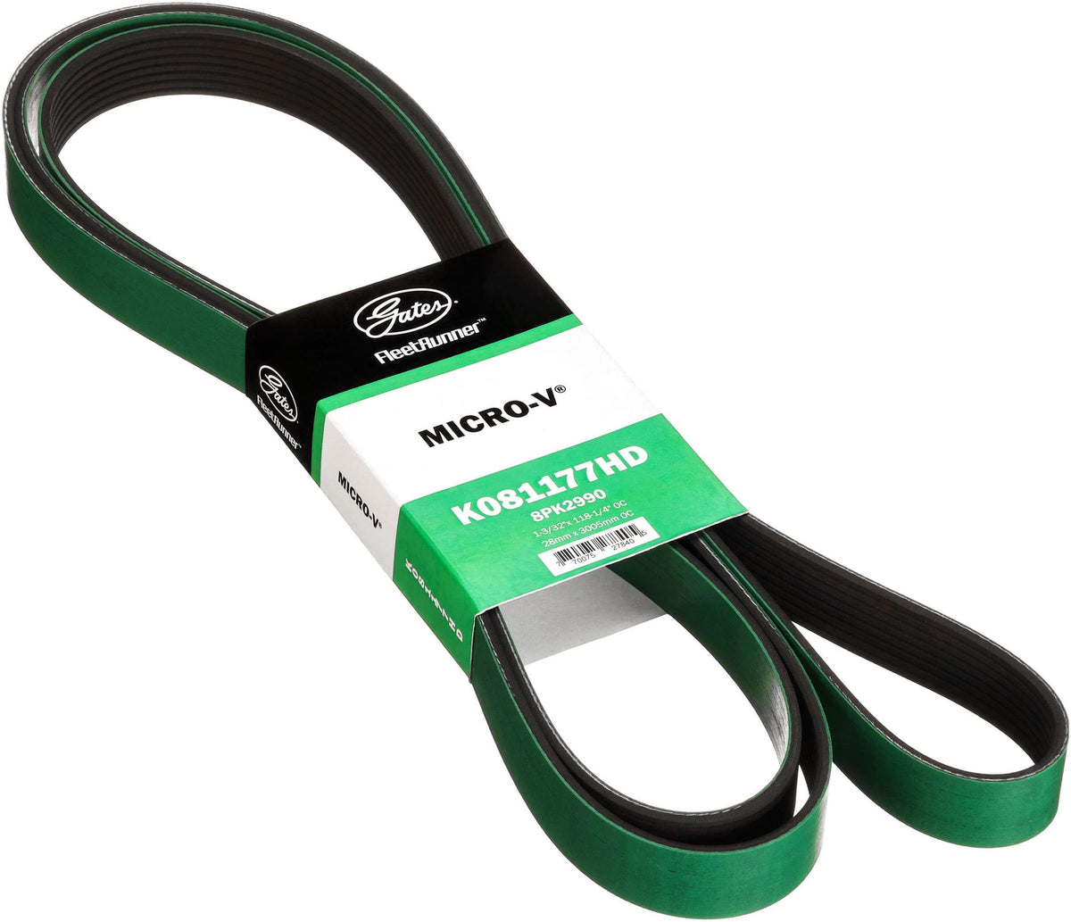 Gates K081177HD FleetRunner Micro-V Serpentine Drive Belt