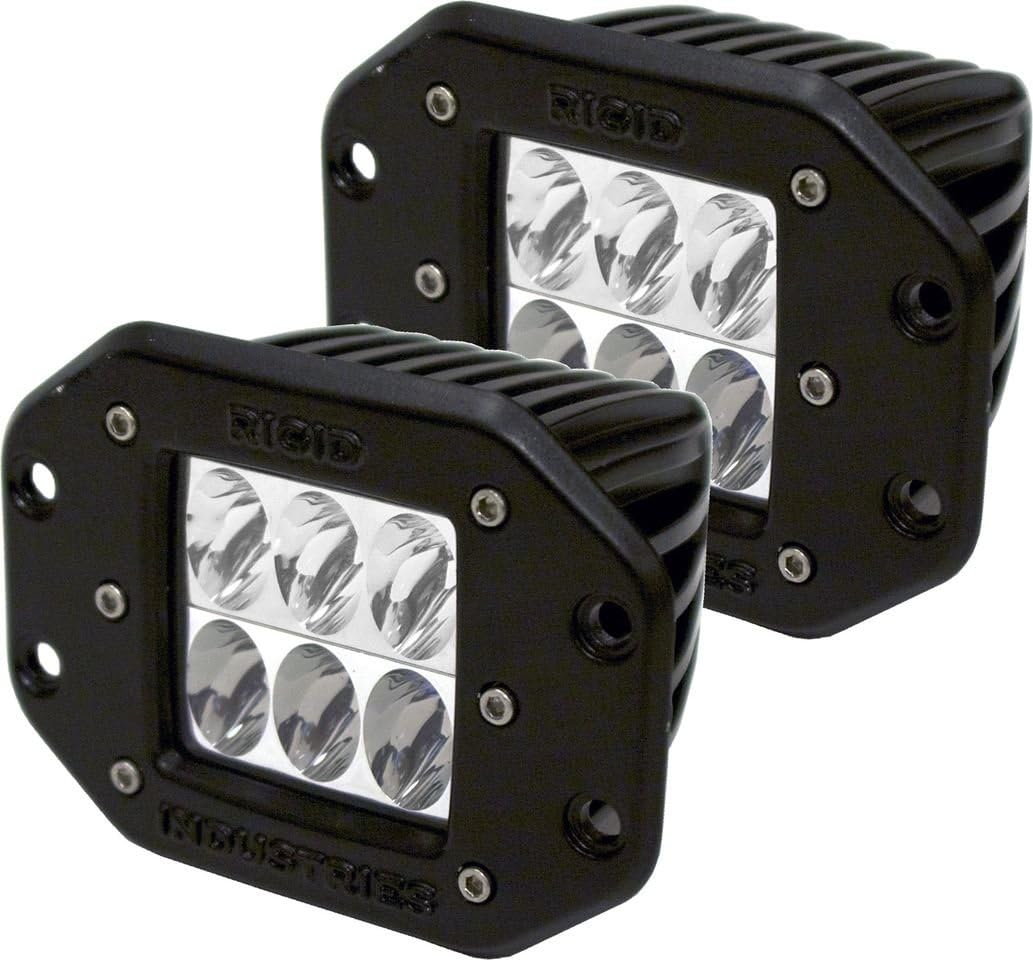 Rigid Industries 51231 D2 Driving LightFlush Mount, (Set of 2)