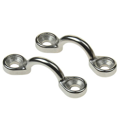 T-H MARINE BE-HA-54110-DP T-H Marine Stainless Steel Eye Straps - Boat and Kayak Tie Down Pad Eye Kit - 2 Pieces