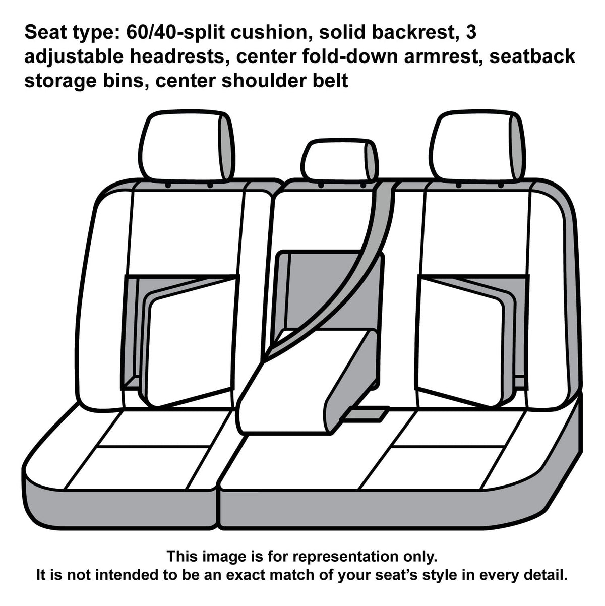 Covercraft SSC8486COBK Covercraft Carhartt Super Dux SeatSaver Custom Seat Covers – SSC8486COBK – 2nd Row 60/40 Bench Seat – Compatible with Select Chevrolet Silverado/GMC Sierra Crew Cab or Double Cab Models – Black