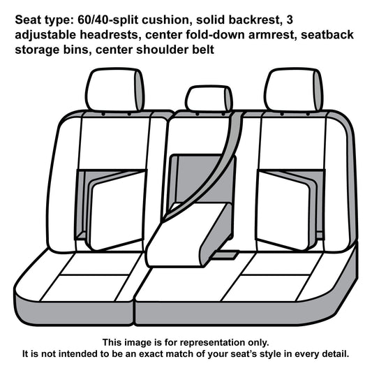 Covercraft SSC8486COBK Covercraft Carhartt Super Dux SeatSaver Custom Seat Covers – SSC8486COBK – 2nd Row 60/40 Bench Seat – Compatible with Select Chevrolet Silverado/GMC Sierra Crew Cab or Double Cab Models – Black