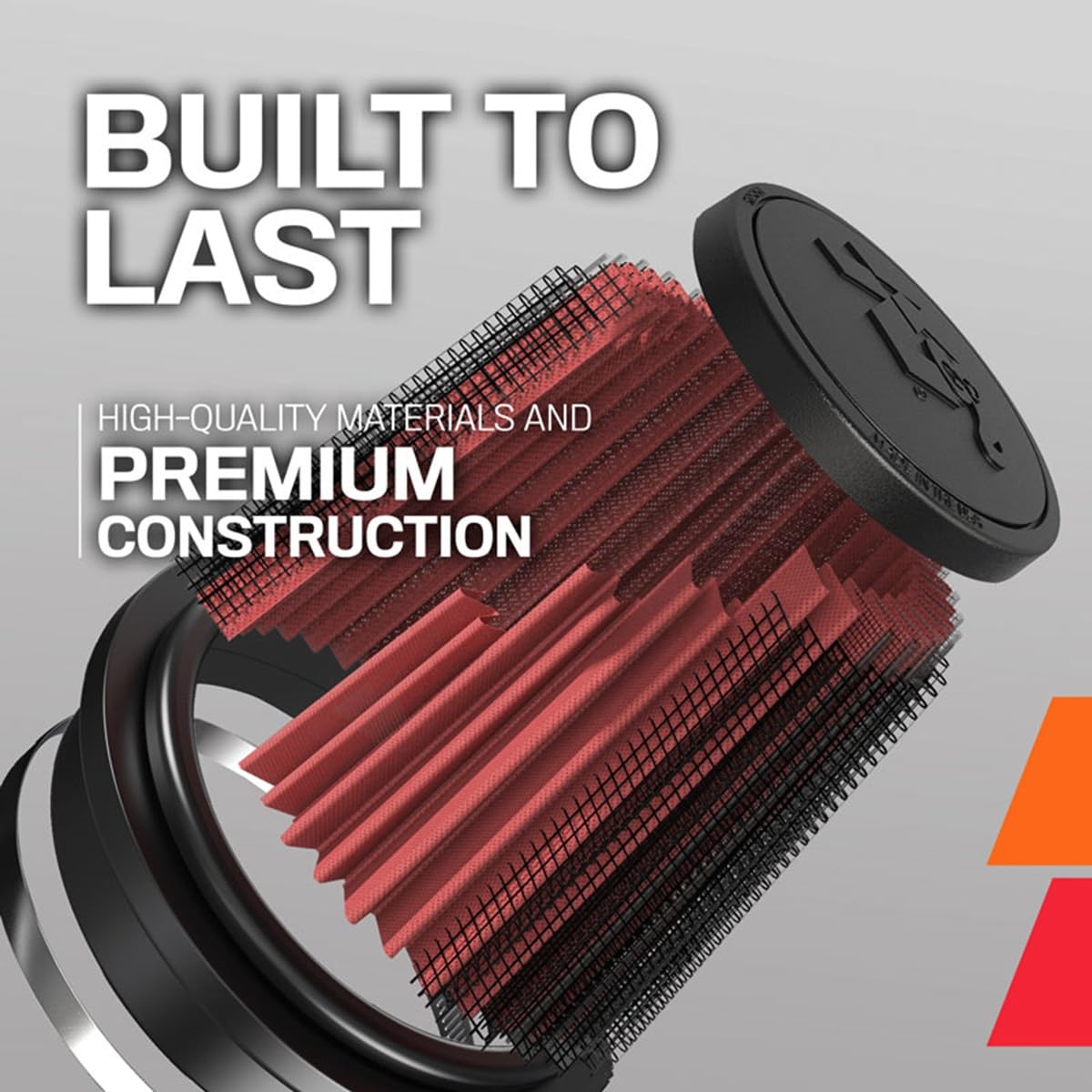 K&N FILTER RU-2510 K&N High-Flow Original Lifetime Universal Clamp-On Air Filter: High Performance, Premium, Washable: Flange Diameter: 4 In, Filter Height: 3.5 In, Flange Length: 0.625 In, Shape: Round Tapered, RU-2510