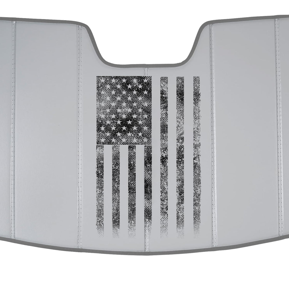 COVERCRAFT UVD11995SVUVD004 Covercraft Custom American Flag UVS100 Heat Shield Reflective Silver Insulated Windshield Sunshade for UV Protection, Heat Reduction & Interior Shielding