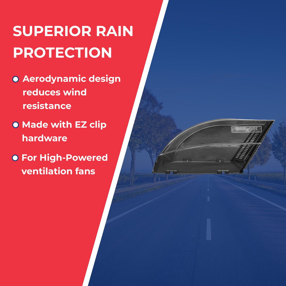 MAXXAIR VENT 00-955003 MAXXAIR FANMATE 00-955003 RV Fan and Vent Cover, Smoke