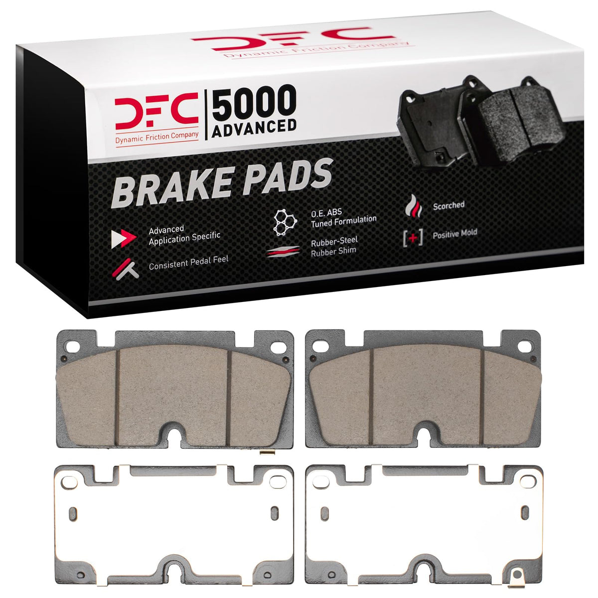 Dynamic Friction 1551-2498-00 DFC Front 5000 Advanced Brake Pads