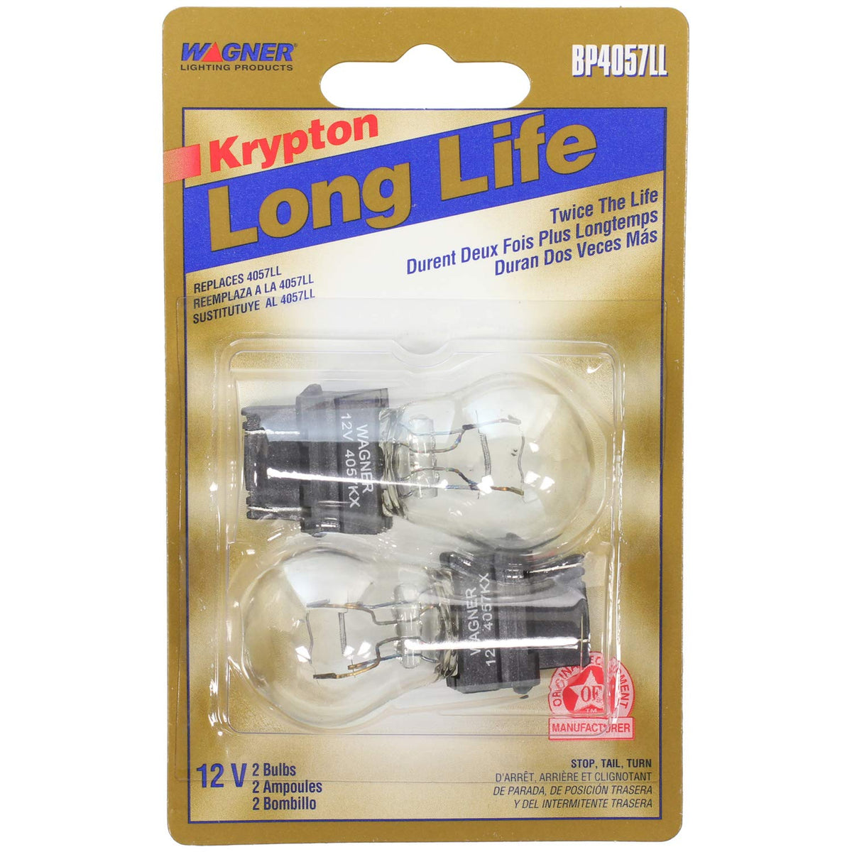 WAGNER BP4057LL Wagner Lighting BP4057LL Long Life Multi-Purpose Light Bulb Card of 2