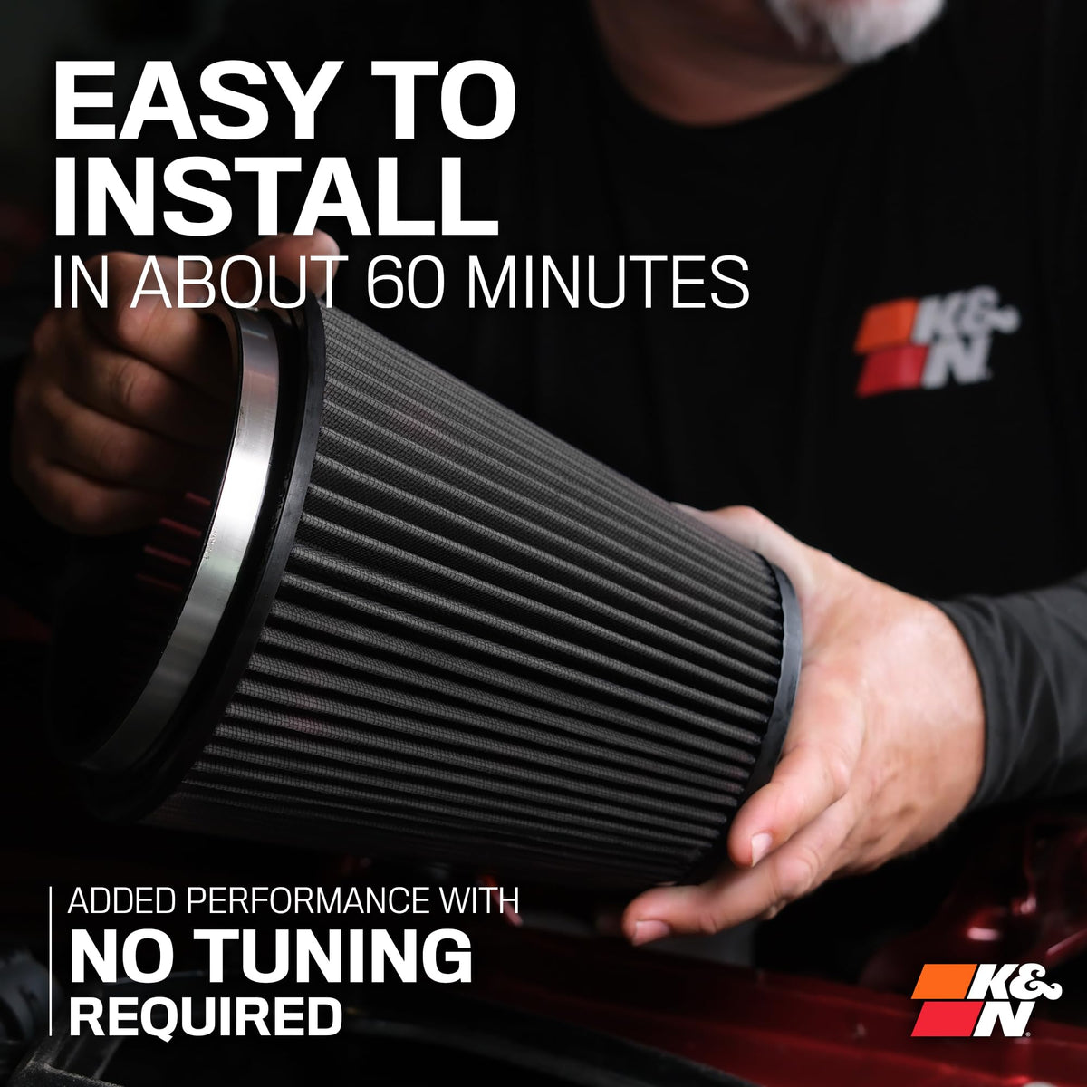 K&N FILTER 30-3070 K&N Cold Air Intake System: Dry-Flow Air Filter, Increase Performance & Towing: Compatible with 2009-2014 Chevy/GMC/Cadillac Silverado, Suburban, Tahoe, Sierra, Yukon, Escalade, Avalanche, 30-3070