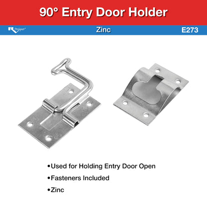 RV DESIGNER E273 RV Designer E273-90° 3" RV Entry Door Holder, Zinc