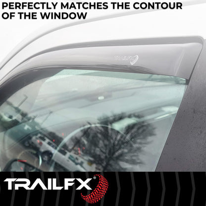 TRAILFX 4634IC TrailFX Window Vents Fits Chevrolet Equinox 2018-2024 in-Channel Smoked 4-Piece Low Profile Acrylic Rainguard Set TrailFX 4634IC