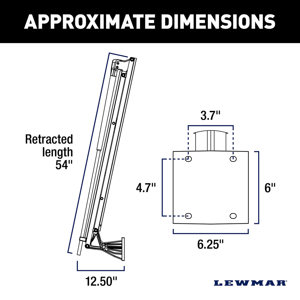 LEWMAR 69600944 Lewmar Axis 8' Electric Shallow Water Anchor with Remote, Black, 69600944