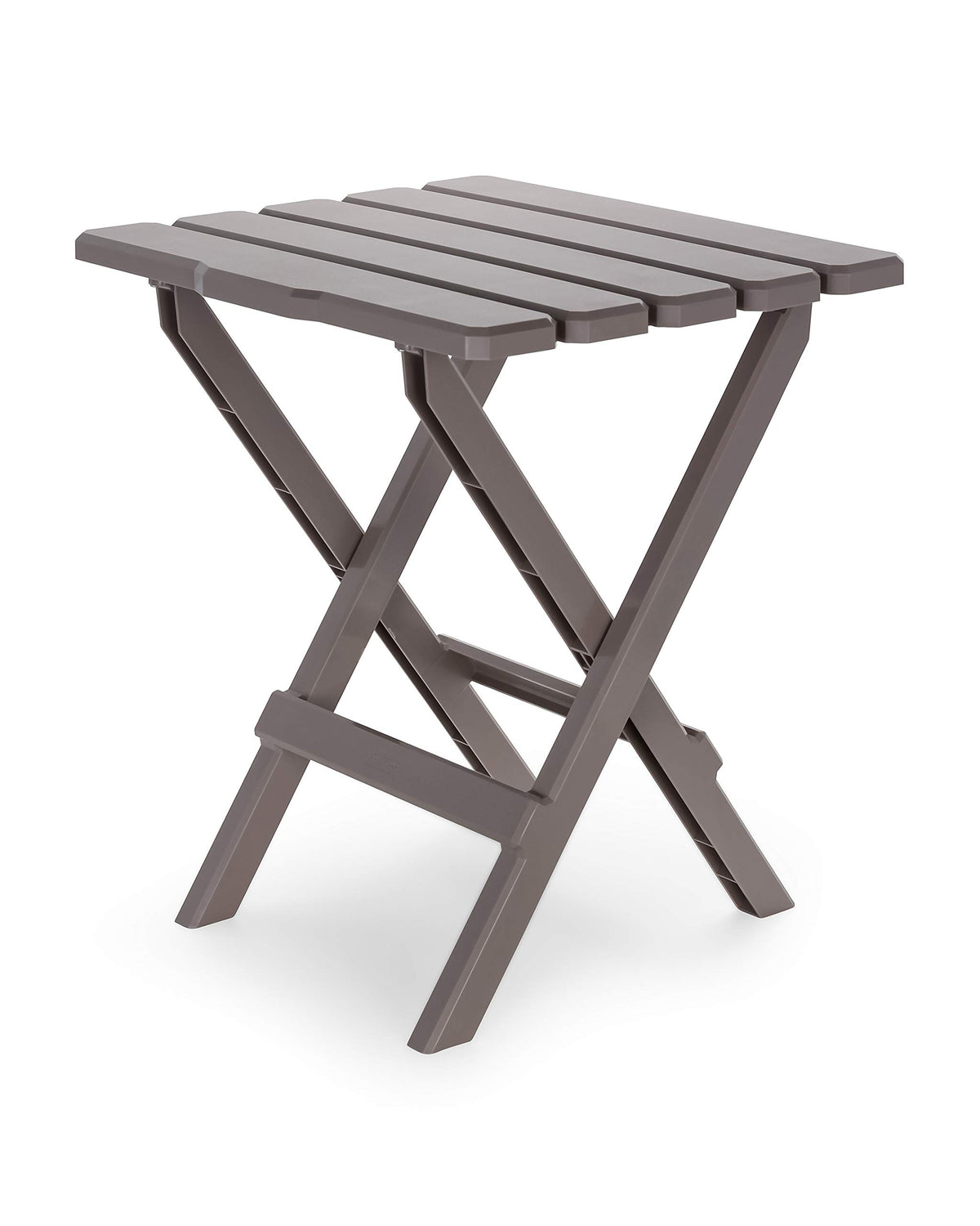 CAMCO 51887 Camco Adirondack Style Folding Plastic Large Table with Footrest Design and Easy to Setup Construction for Indoor or Outdoor Use, Taupe