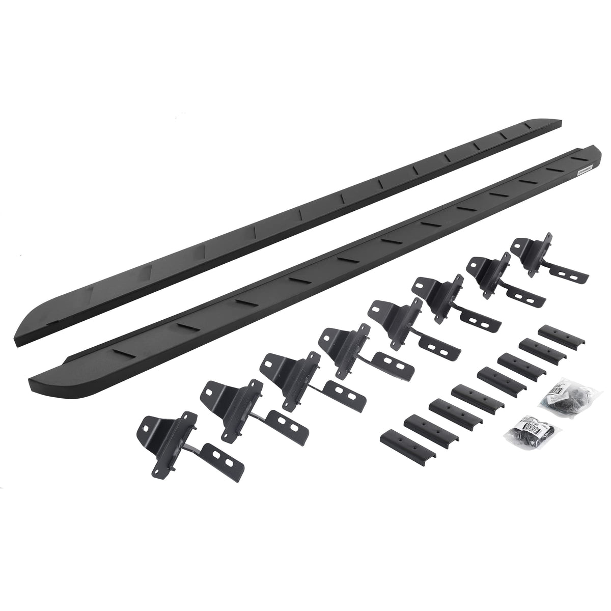 GO RHINO 63451687SPC Go Rhino RB10 Slim Running Boards & Brackets | Galvanized Steel, Textured Black | 63451687SPC | Fits 2020-2024 Jeep Gladiator JT, 4-Door