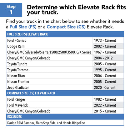 TRUXEDO 1118570 TruXedo Elevate Rack System | 1118513 | Elevate CS Rack