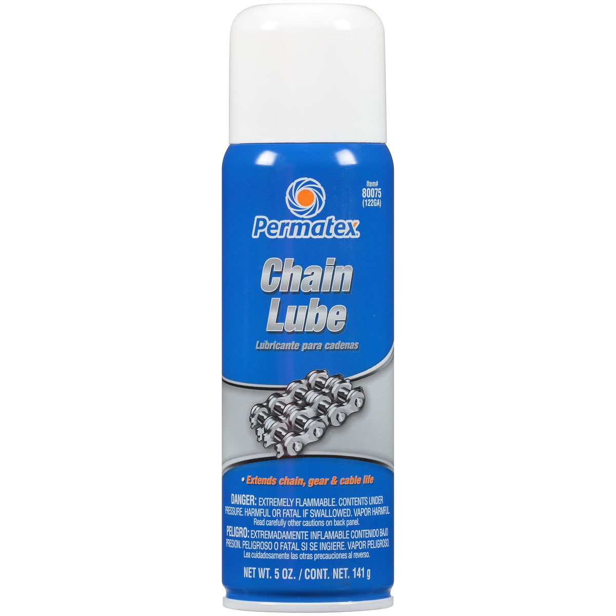 PERMATEX 80075 Permatex 80075 Chain Lube, 5 oz. aerosol can, Aerosol Can