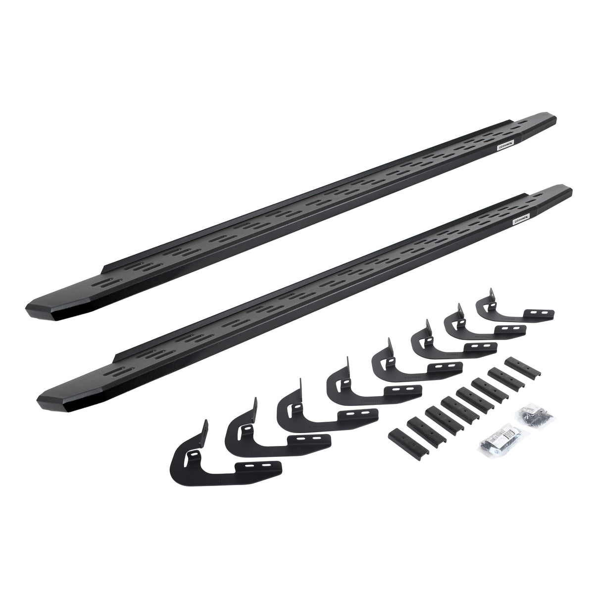 GO RHINO 69604787PC Go Rhino RB30 Running Boards & Brackets | Galvanized Steel, Textured Black | 69604787PC | Fits 2014-2018 Chevrolet Silverado/GMC Sierra 1500 Crew Cab (See Description)