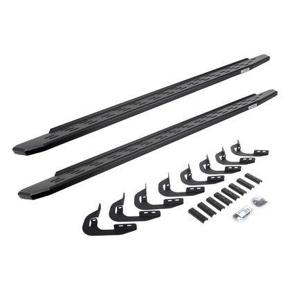 GO RHINO 69604787PC Go Rhino RB30 Running Boards & Brackets | Galvanized Steel, Textured Black | 69604787PC | Fits 2014-2018 Chevrolet Silverado/GMC Sierra 1500 Crew Cab (See Description)
