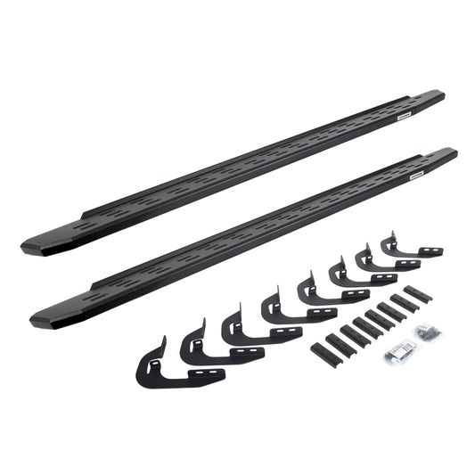 GO RHINO 69604787PC Go Rhino RB30 Running Boards & Brackets | Galvanized Steel, Textured Black | 69604787PC | Fits 2014-2018 Chevrolet Silverado/GMC Sierra 1500 Crew Cab (See Description)