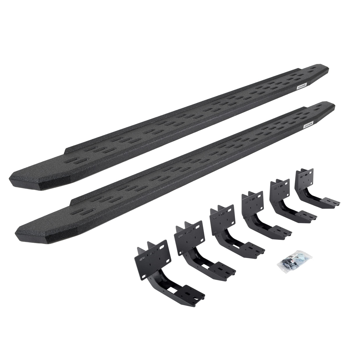 GO RHINO 69630680T Go Rhino RB30 Running Boards & Brackets | Galvanized Steel, Protective Bedliner Coating | 69630680T | Fits 2019-2024 RAM 1500 Quad Cab Pickup