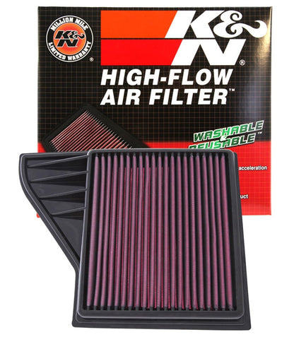 K&N FILTER 33-2431 K&N High-Flow Original Lifetime Engine Air Filter: Increase Power: Premium, Washable: Compatible with 2010-2014 FORD: Mustang, Mustang Boss 302, GT, 33-2431