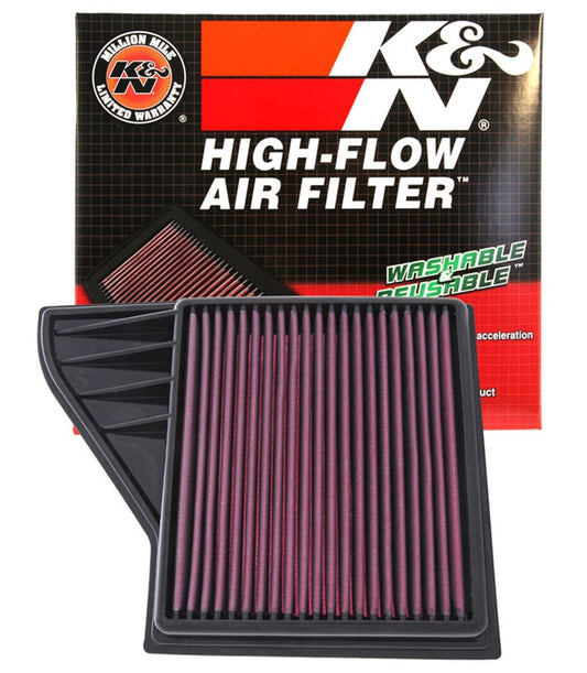 K&N FILTER 33-2431 K&N High-Flow Original Lifetime Engine Air Filter: Increase Power: Premium, Washable: Compatible with 2010-2014 FORD: Mustang, Mustang Boss 302, GT, 33-2431
