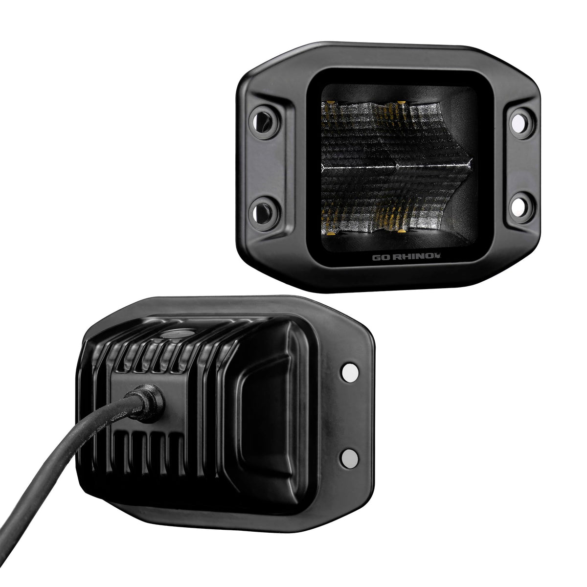GO RHINO 750400321SCF Go Rhino - 750400321SCF - BLACKOUT SERIES LIGHTS- PAIR OF 3X3