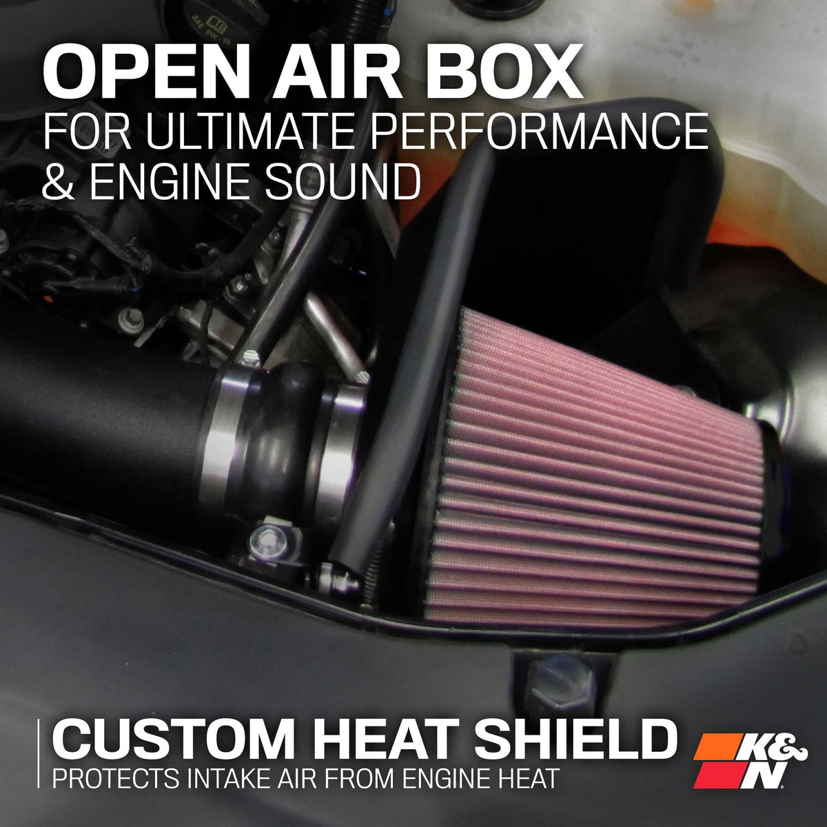 K&N FILTER 63-1564 K&N Cold Air Intake System: High-Flow Air Filter, Increase Performance & Acceleration: Compatible with 2011-2023 CHRYSLER/DODGE, 300, 300C, Challenger, Charger, 63-1564