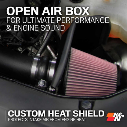 K&N FILTER 63-1564 K&N Cold Air Intake System: High-Flow Air Filter, Increase Performance & Acceleration: Compatible with 2011-2023 CHRYSLER/DODGE, 300, 300C, Challenger, Charger, 63-1564