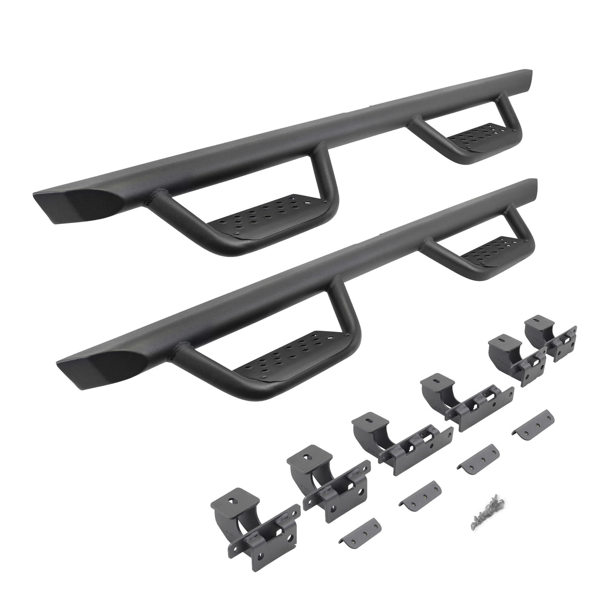 GO RHINO D224516T Go Rhino Dominator Xtreme D2 Sidestep & Brackets | Mild Steel, Textured Black | D224516T | Fits 2020-2023 Jeep Gladiator, 4-Door