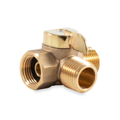 CAMCO 37463 Camco 3-Way Valve Replacement for RV Winterization Water Heater by-Pass Kit - Heavy Duty Brass Construction - Provides Easy Non-Restricted Flow & Installs Easy (37463)