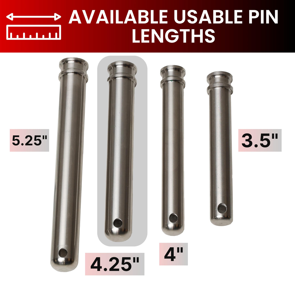 GEN-Y HITCH GH-097 GEN-Y Hitch Pin & Clip, 3/4" Diameter, 4.25" Useable Length