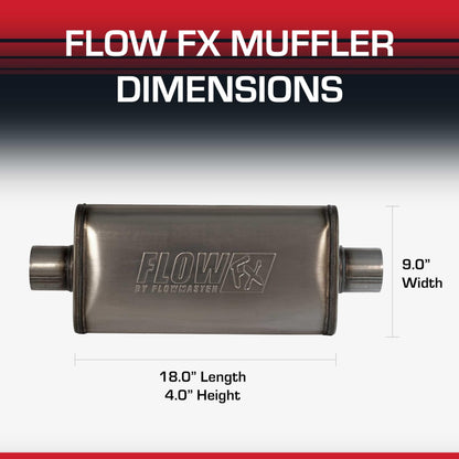 FLOWMASTER 71249 Flowmaster Flow FX Muffler – 3.00" Center In / 3.00" Center Out