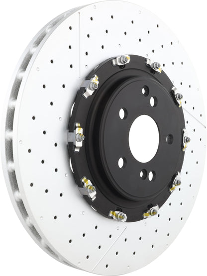 BREMBO 09931333C02 Brembo 09.9313.33 Floating two piece UV Coated Pillar Vented drilled + Slotted Front Brake Rotor MERCEDES-BENZ OE# A2304211212