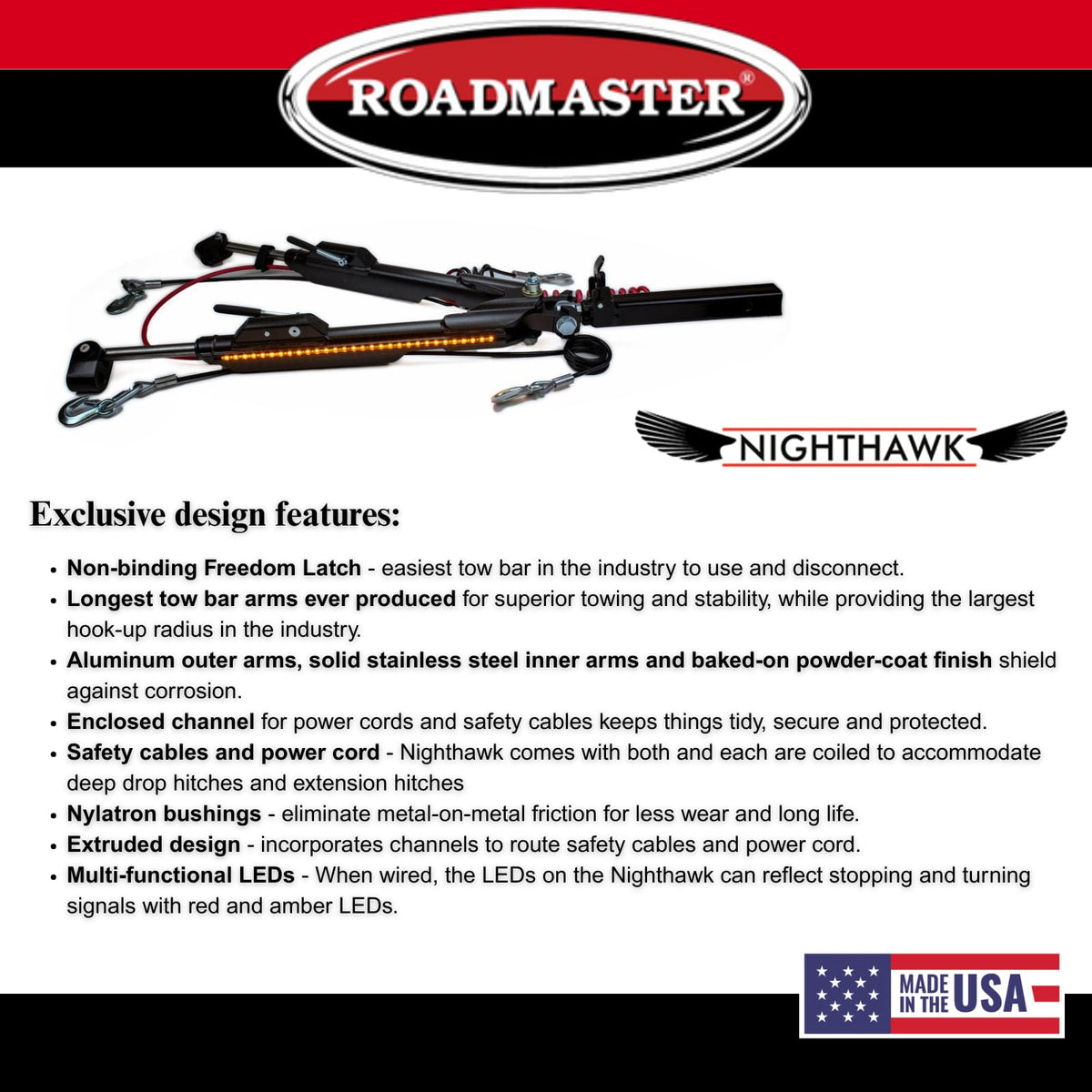 ROADMASTER 676 Roadmaster 676 Nighthawk Tow Bar