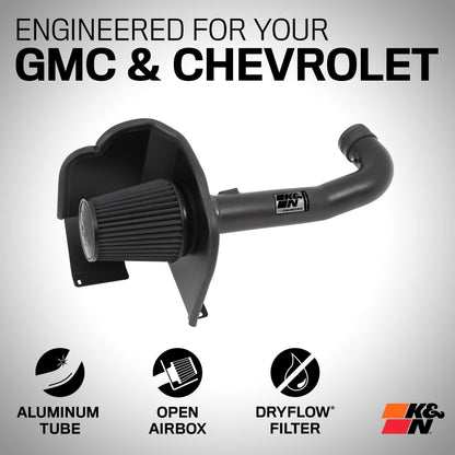 K&N 71-3082 Cold Air Intake System: Dry-Flow Air Filter