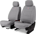 Covercraft Carhartt SeatSaver Custom Seat Covers — Fits 2022-2025 Toyota Tundra, 2023-2025 Toyota Sequoia — 1st Row Bucket Seats, Duckweave Gravel