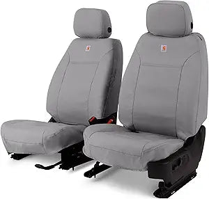 Covercraft Carhartt SeatSaver Custom Seat Covers — Fits 2024-2025 Ford Ranger (Excludes Raptor) — 1st Row Bucket Seats, Duck Weave Gravel