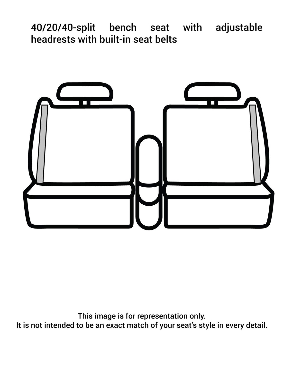 Covercraft SSC3351CAGY Covercraft Carhartt SeatSaver Custom Seat Covers – SSC3351CAGY – 1st Row 40/20/40 Bench Seat – Fits Select Chevrolet/GMC Models, Gravel