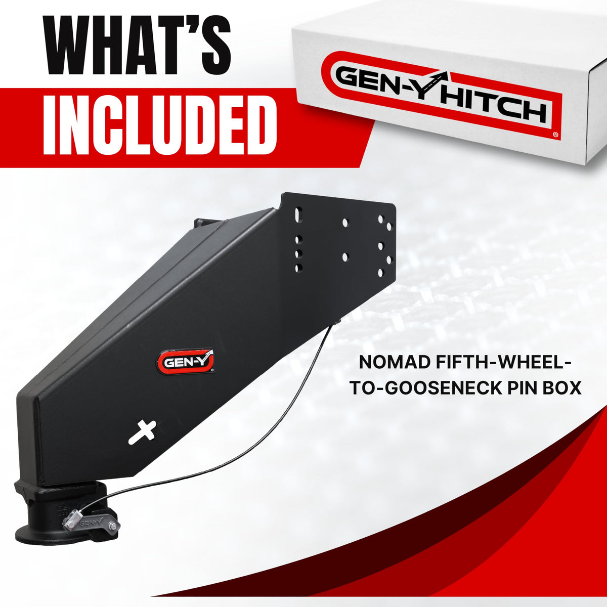 GEN-Y HITCH GH-8101 GEN-Y Hitch Nomad 5th Wheel to Gooseneck Static Pin Box | Made in USA