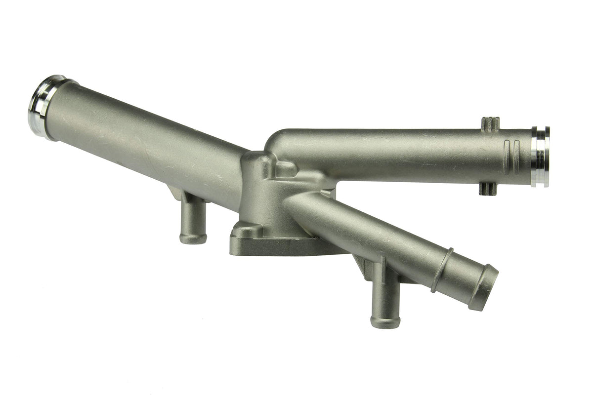 URO Parts 03H121117A-PRM Thermostat Housing, HD aluminum vs OE plastic