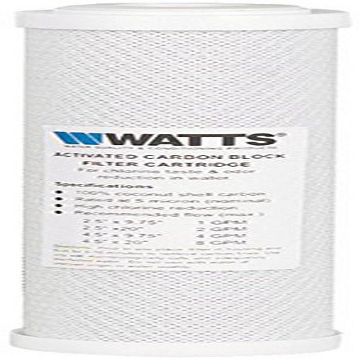 FLOW/PURWATT WCBCS-975RV FLOW/PURWATT Watts (WCBCS975RV) Carbon Block Water Filter Cartridge
