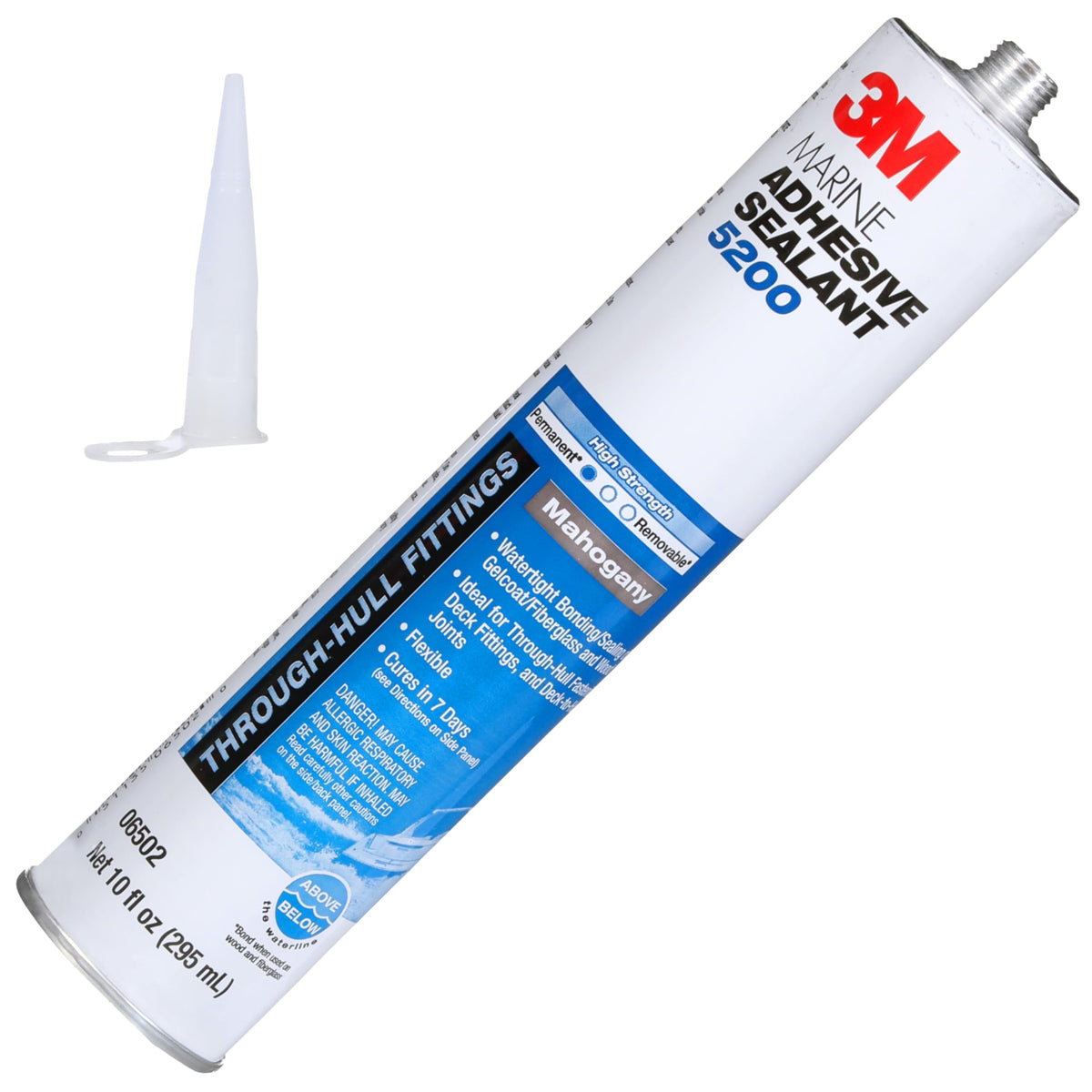3M 06502 3M Marine Adhesive Sealant 5200, Mahogany, 295 mL Cartridge with Nozzle