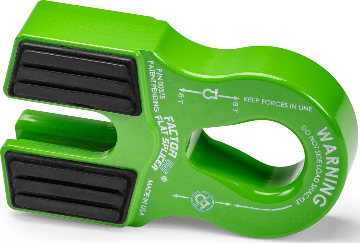 FACTOR 55 00375-08 Factor 55 Flat Splicer Low-Profile Design for Synthetic Rope, Fits Synthetic Rope up to 1/2" - Green