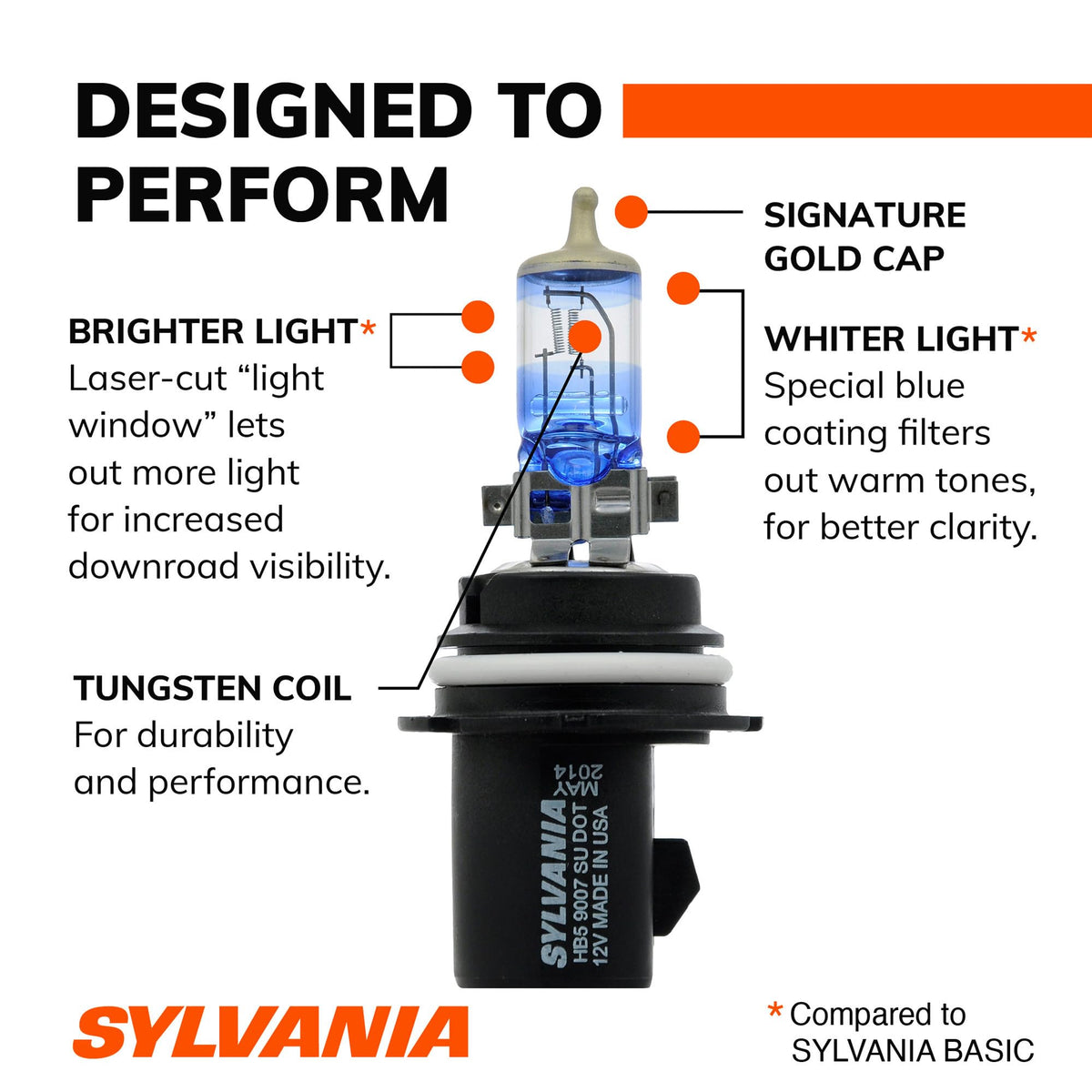 SYLVANIA 35618 SYLVANIA 9007 SilverStar Ultra Halogen Headlight Bulb, 2 Bulbs